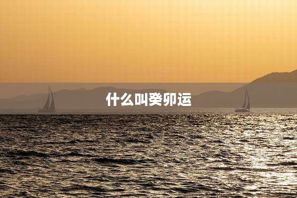 什么叫癸卯运