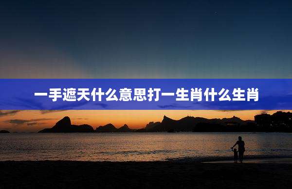 一手遮天什么意思打一生肖什么生肖