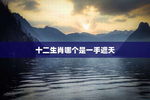 十二生肖哪个是一手遮天
