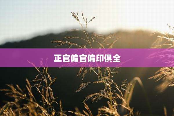 正官偏官偏印俱全