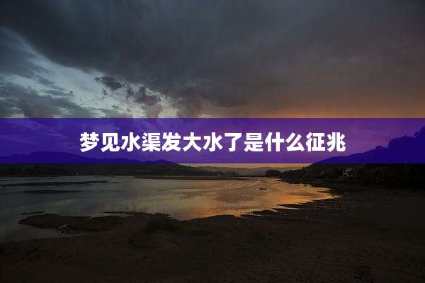 梦见水渠发大水了是什么征兆