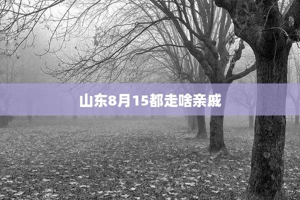 山东8月15都走啥亲戚