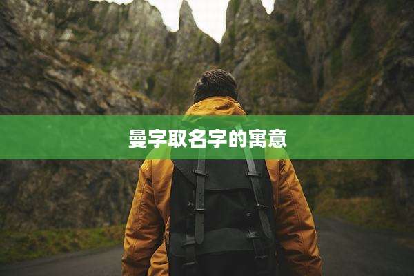 曼字取名字的寓意