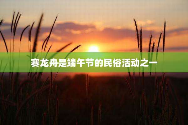 赛龙舟是端午节的民俗活动之一