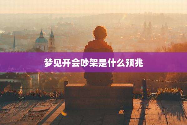 梦见开会吵架是什么预兆