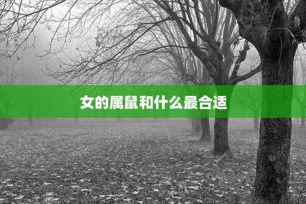女的属鼠和什么最合适