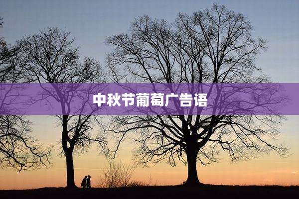 中秋节葡萄广告语