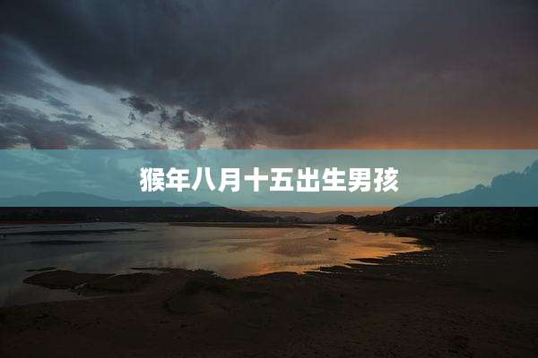 猴年八月十五出生男孩