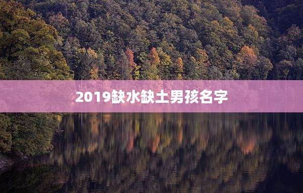2019缺水缺土男孩名字