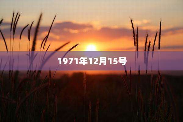 1971年12月15号