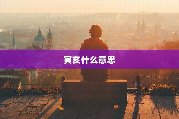 寅亥什么意思