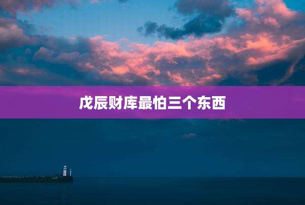 戊辰财库最怕三个东西