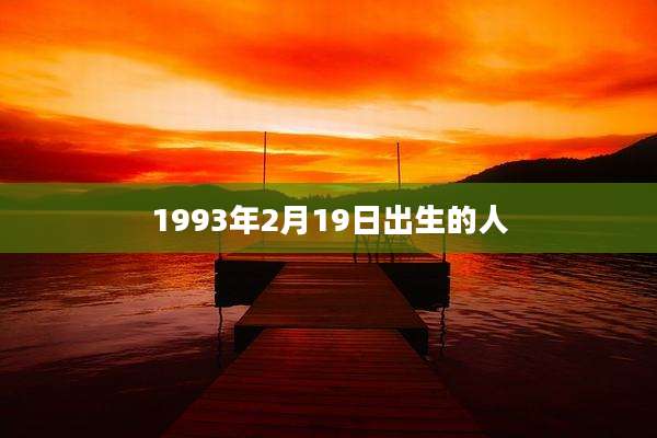 1993年2月19日出生的人