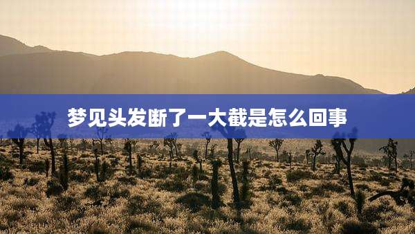 梦见头发断了一大截是怎么回事