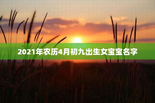 2021年农历4月初九出生女宝宝名字