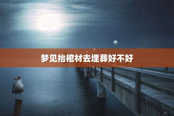梦见抬棺材去埋葬好不好