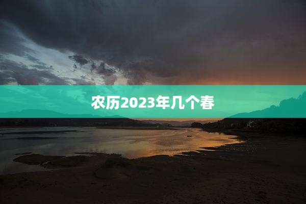 农历2023年几个春