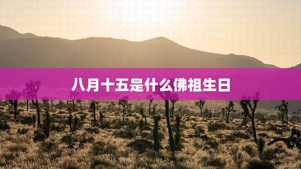 八月十五是什么佛祖生日