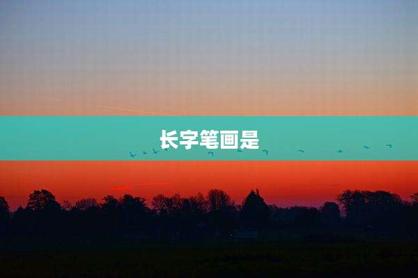 长字笔画是