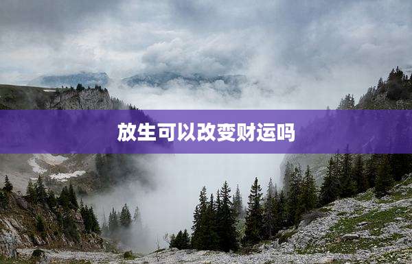 放生可以改变财运吗
