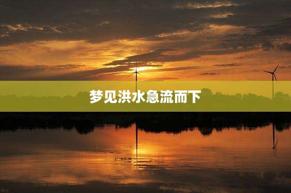 梦见洪水急流而下