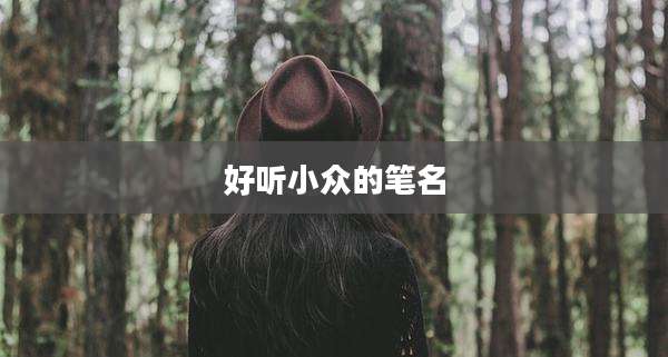 好听小众的笔名