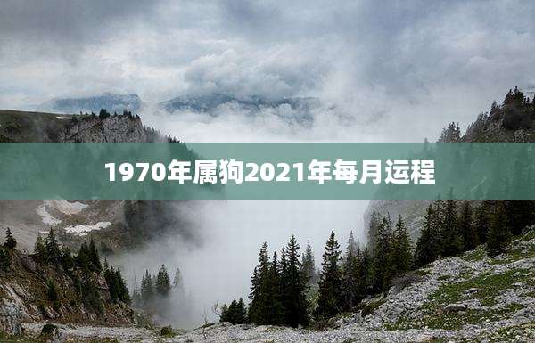 1970年属狗2021年每月运程