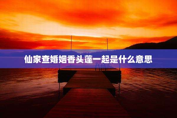 仙家查婚姻香头蓬一起是什么意思