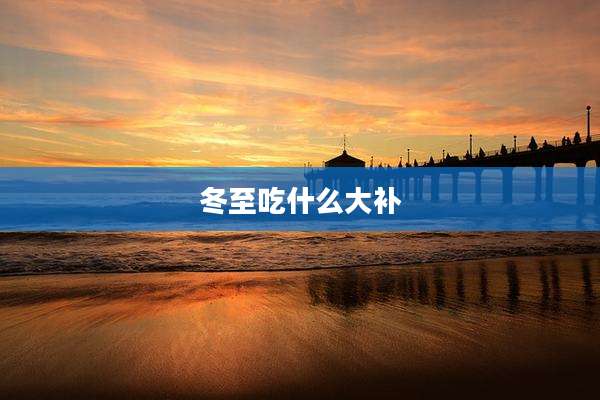 冬至吃什么大补