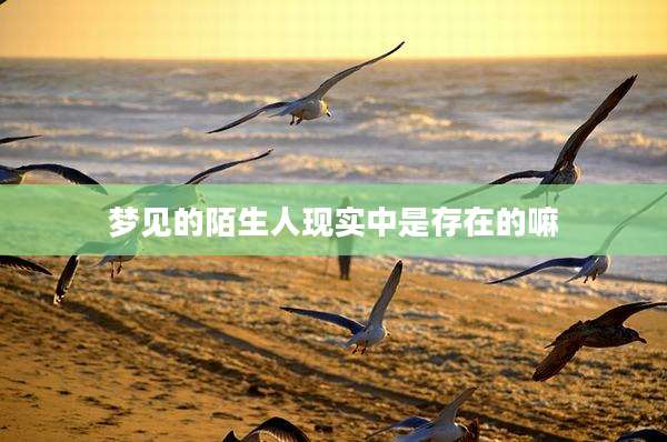 梦见的陌生人现实中是存在的嘛