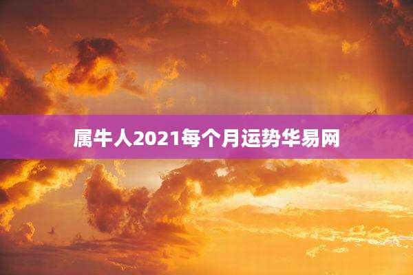 属牛人2021每个月运势华易网