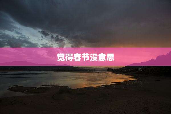 觉得春节没意思