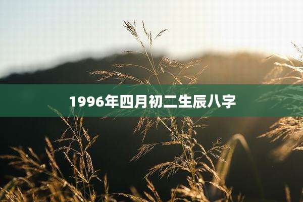 1996年四月初二生辰八字