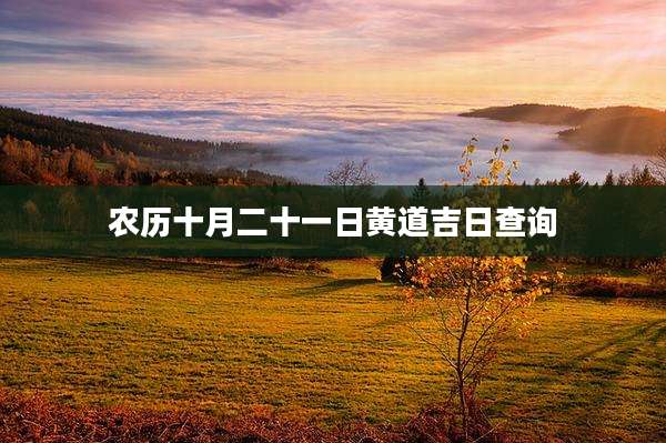 农历十月二十一日黄道吉日查询