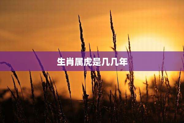 生肖属虎是几几年