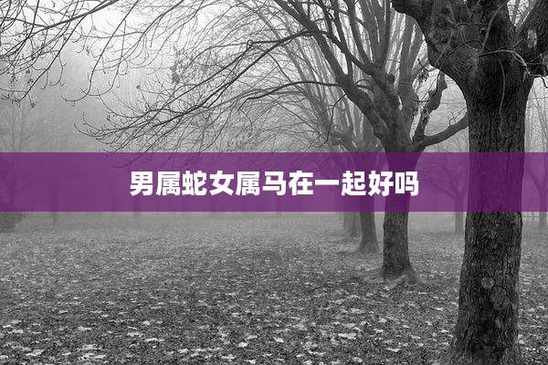 男属蛇女属马在一起好吗
