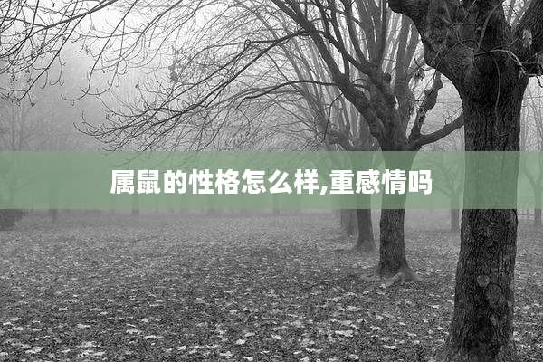 属鼠的性格怎么样,重感情吗