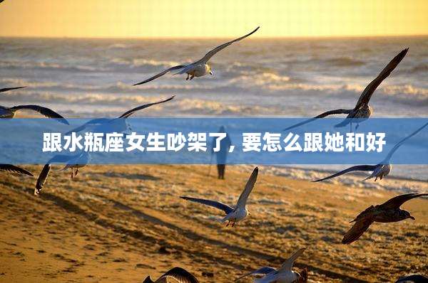 跟水瓶座女生吵架了, 要怎么跟她和好