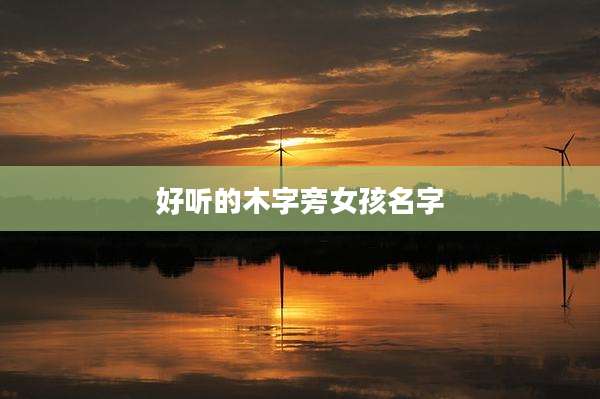 好听的木字旁女孩名字