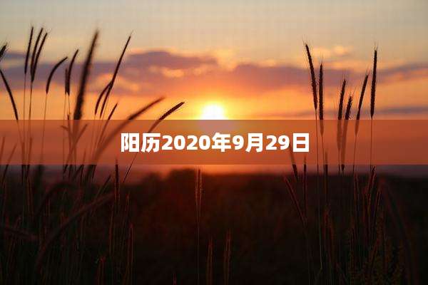 阳历2020年9月29日