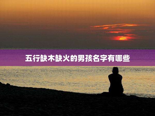 五行缺木缺火的男孩名字有哪些