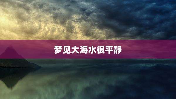梦见大海水很平静