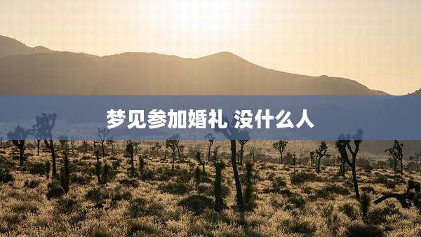 梦见参加婚礼 没什么人