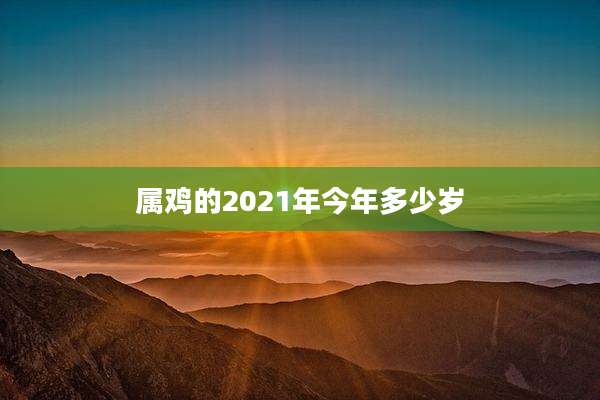 属鸡的2021年今年多少岁