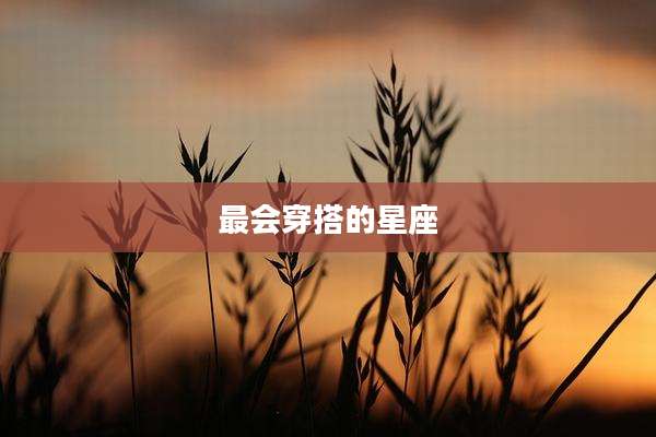 最会穿搭的星座