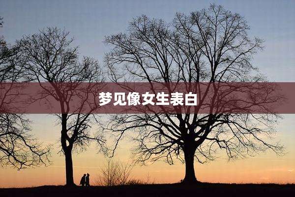 梦见像女生表白