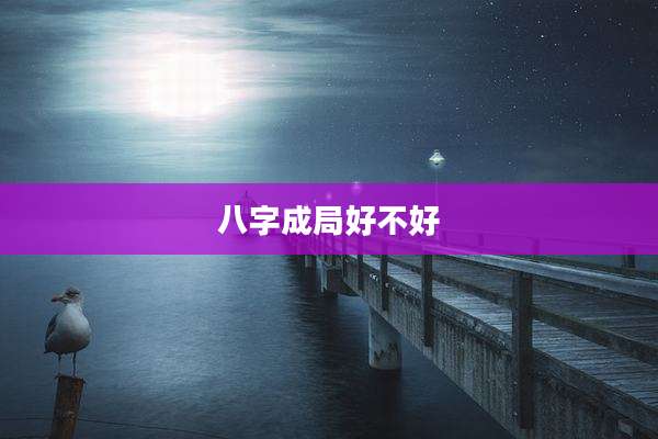 八字成局好不好