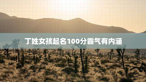 丁姓女孩起名100分霸气有内涵
