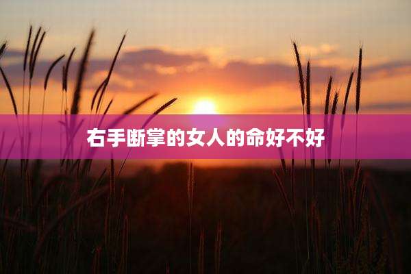 右手断掌的女人的命好不好