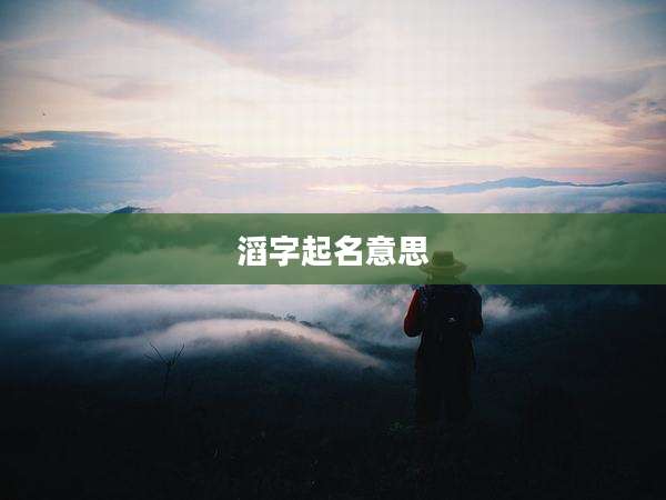 滔字起名意思